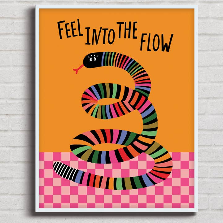 Feel Into The Flow Art Print for wholesale by Julz Clementine