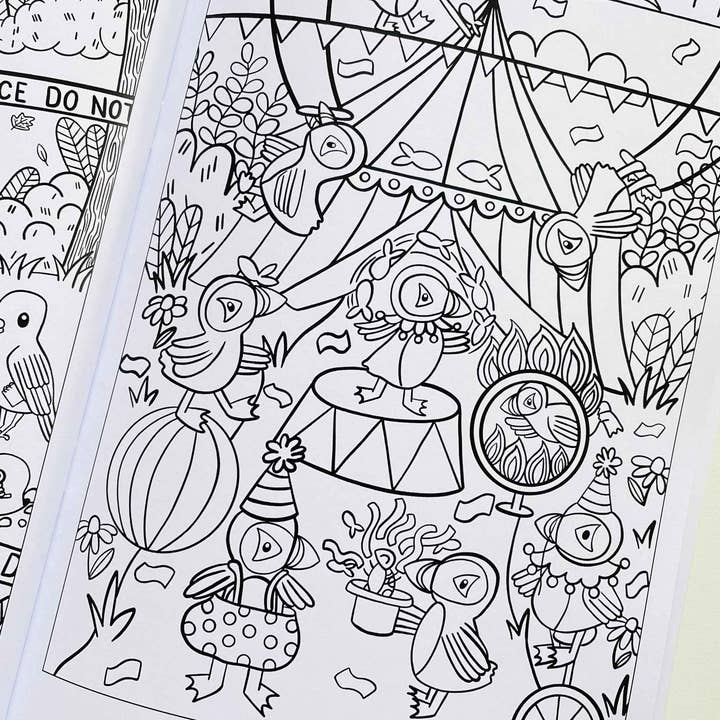 Pixiecraft - Wholesale Coloring & Activity Book - Kids & Baby - A crown of kingfishers: A collective noun colouring book2