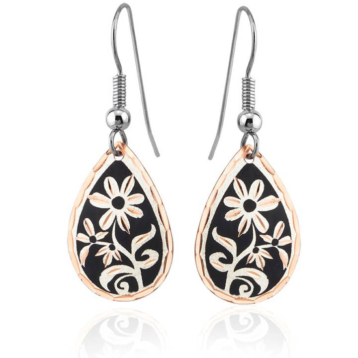 403 Floral Design Earrings for wholesale by COPPER ARTS INC.