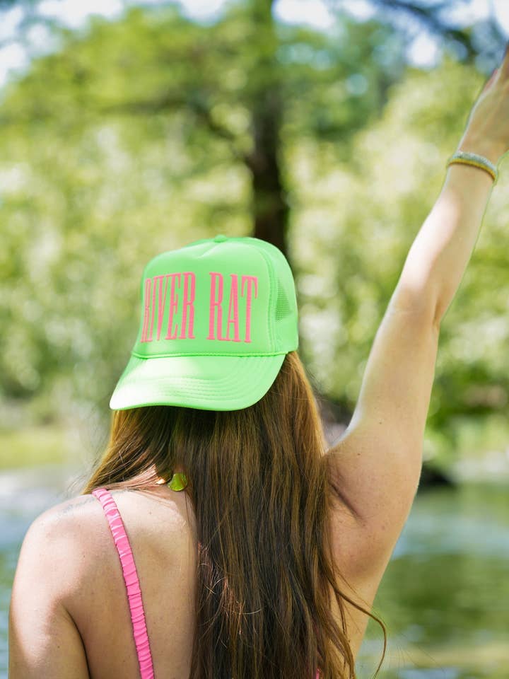 RIVER RAT TRUCKER HAT | CANVAS CAP for wholesale by Summer Tees