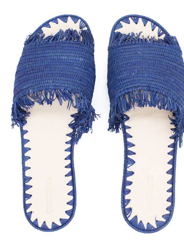 FRANSADE SANDAL BLÅ för wholesale av sawirinas