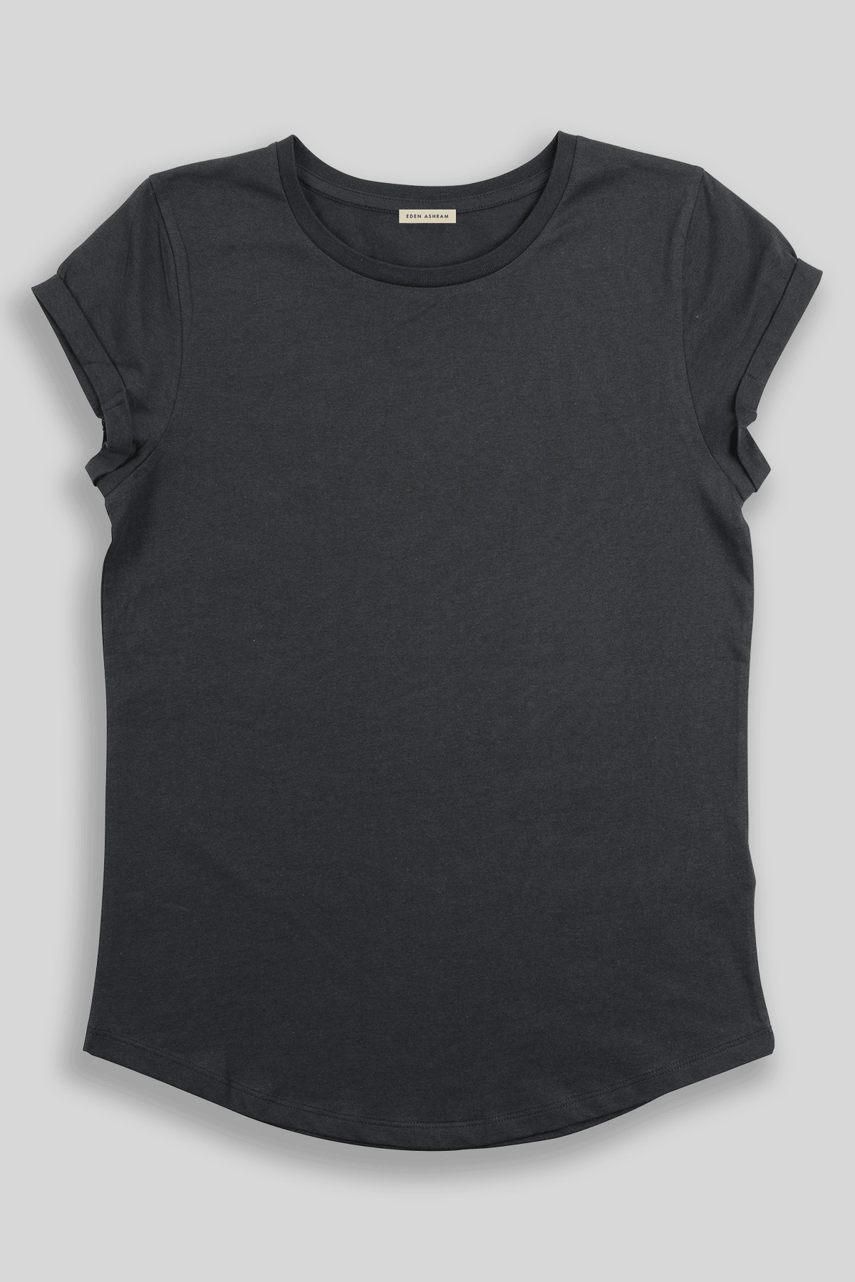 Eden Ashram - Wholesale Screen Printed T-Shirt - Women's - Mindfulness & More Organic Rolled Sleeve T-Shirt4