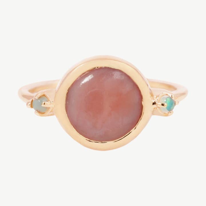 Hidden Star Ring in Pink Opal + Opal/Gold for wholesale by Studio Grun