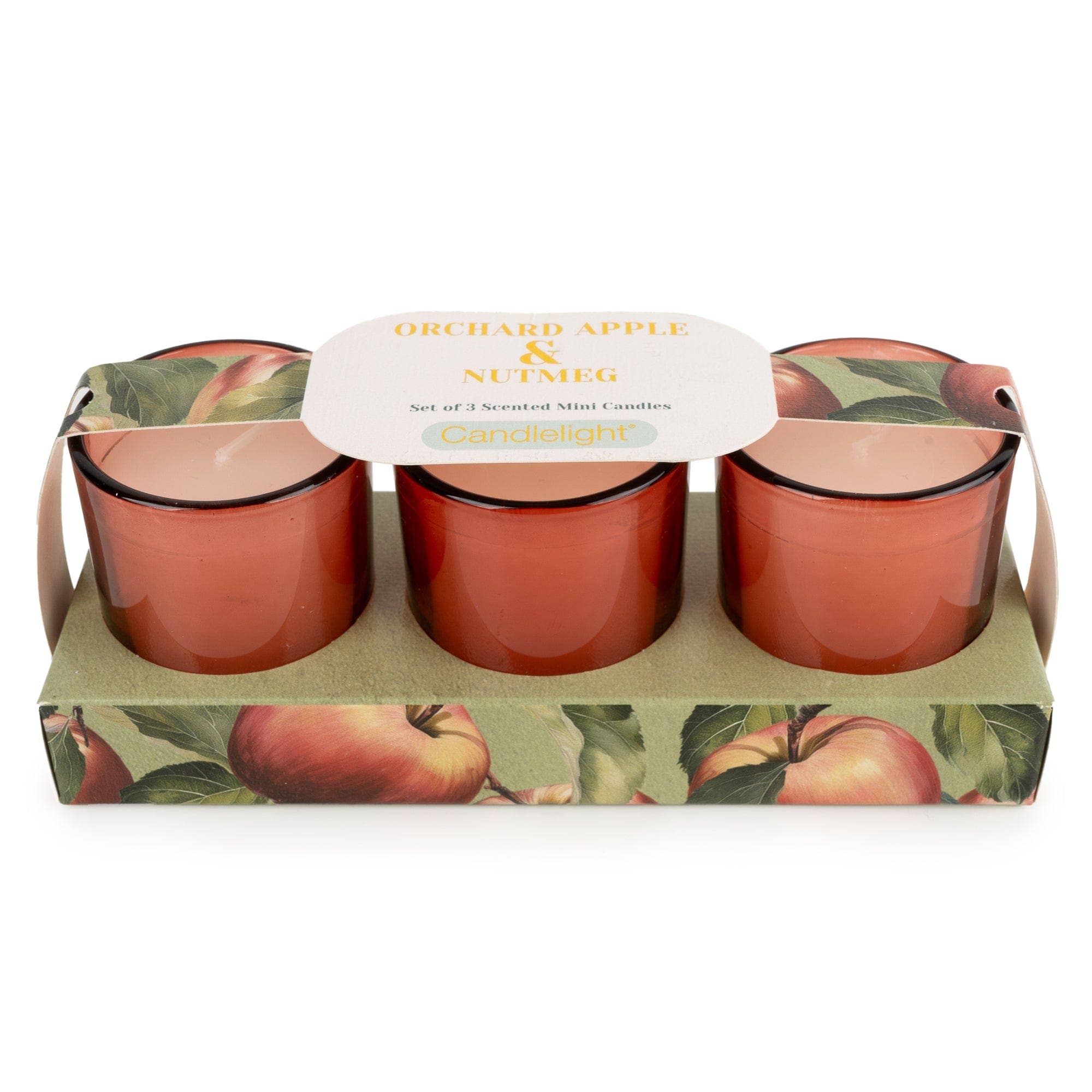 Candlelight Products Ltd – wholesale Votive candle – Set of 3 Votive Candles - Orchard Apple & Nutmeg 6pk1