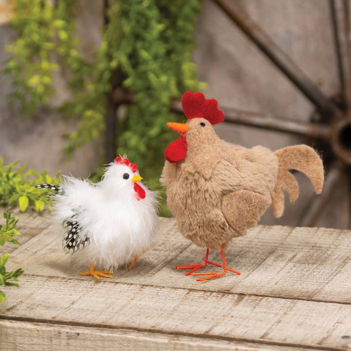 The Hearthside Collection - Wholesale Ornament - Brown Rooster Felted Ornament2