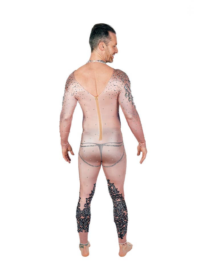 Western Fashion - Wholesale Costume – Unisex - 7240 Rhinestone bodysuit w/mask1