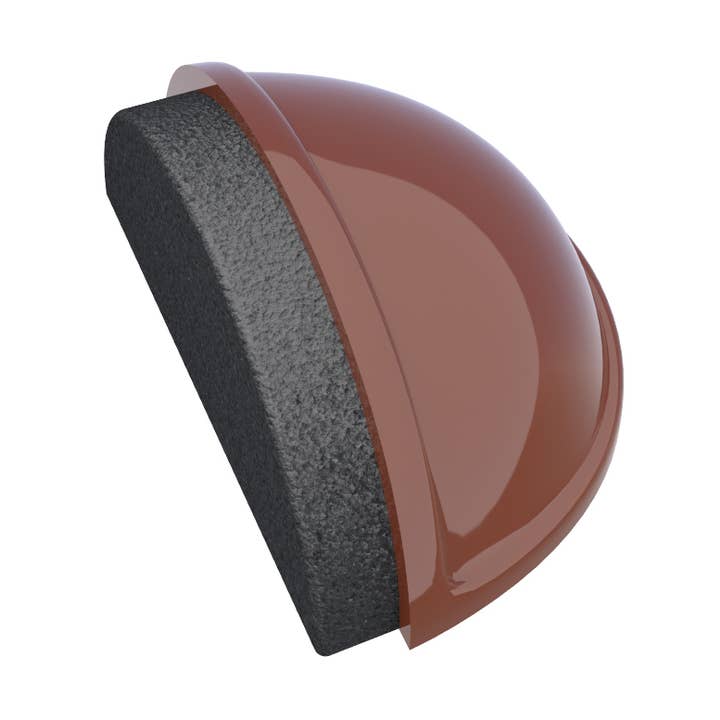 Adhesive Doorstops+Rubber Batter Brown BL 1 pc for wholesale by Idea Casa