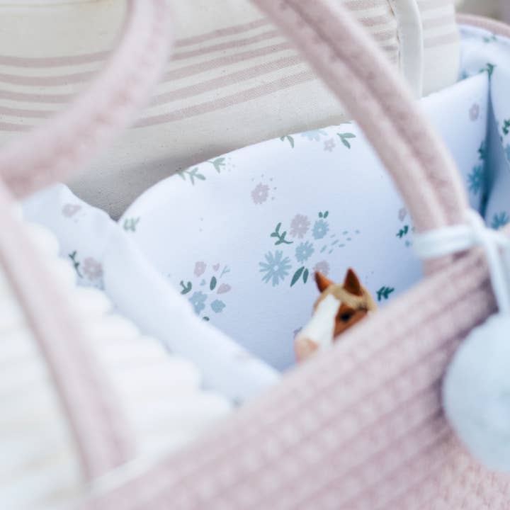 Fephas - Wholesale Diaper Caddy - Baby - Rope Diaper Caddy- Vintage Rose3