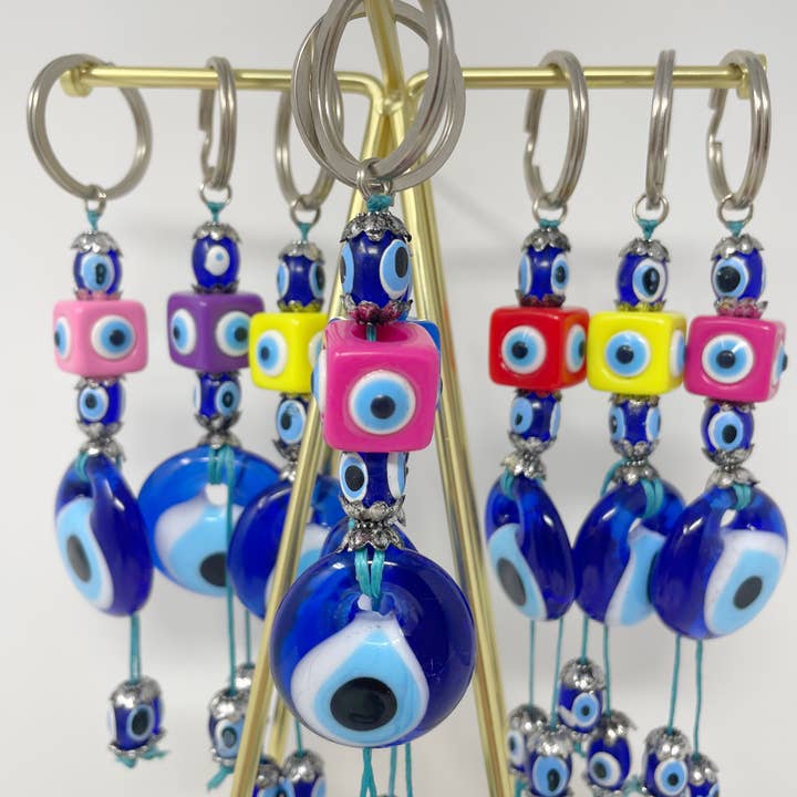 Nai Gifts - Vente Porte-clés – femme - Porte-clés Lucky Dice Evil Eye1
