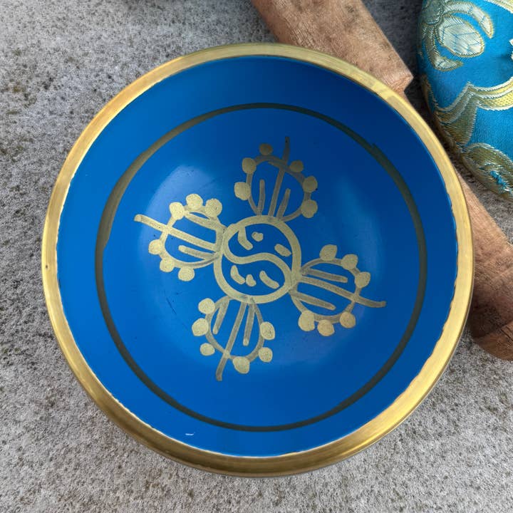 Lungta Imports - Wholesale Meditation Supplies - Tibetan Complete Singing Bowl Gift Box Set with OM Mani Padme Hum Etched Bowl21