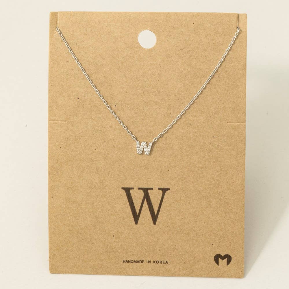 Fame Accessories - Vendita all'ingrosso Collana con ciondolo/pendaglio - Mini collana iniziale con strass47