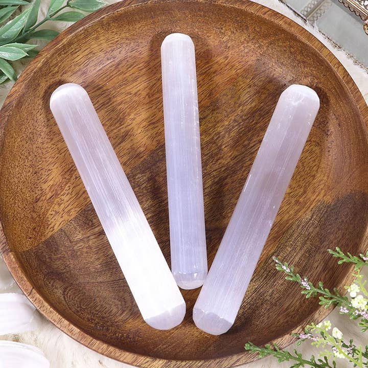 Selenite Massage Wands - Gemstone Wands for wholesale by Natures Artifacts Inc