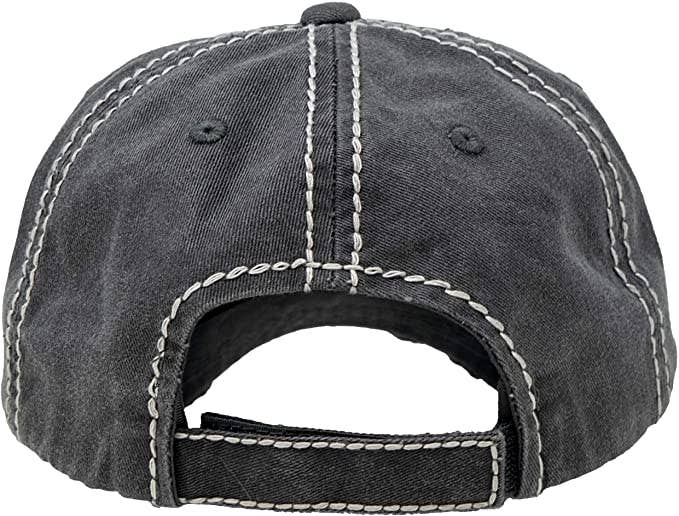 Funky Junque - Wholesale Baseball Cap - Women's - Vintage Patch Hat - Mama Bear Lace (Black)1