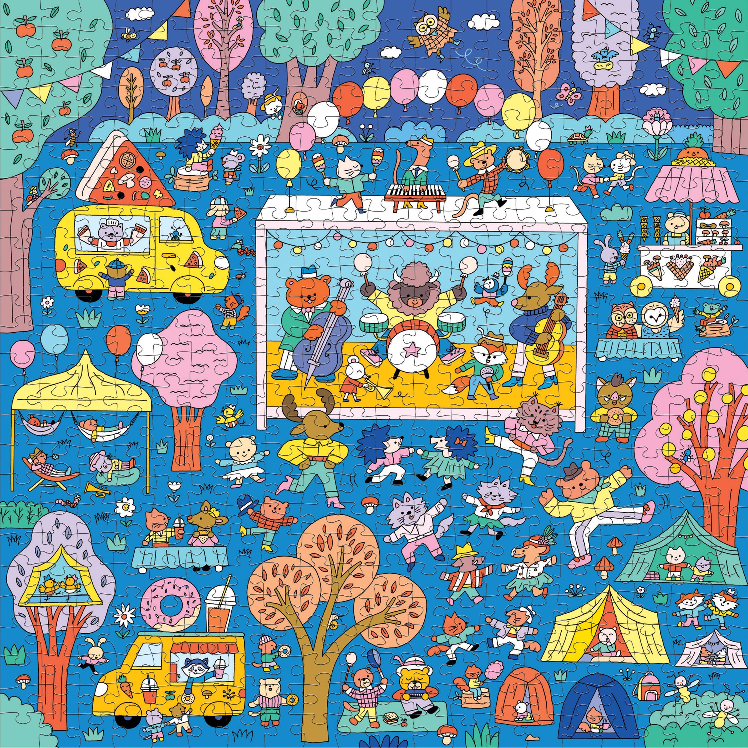 Chronicle Books - Wholesale Puzzle - Kids - Music Festival 500 Piece Search and Find Family Puzzle2