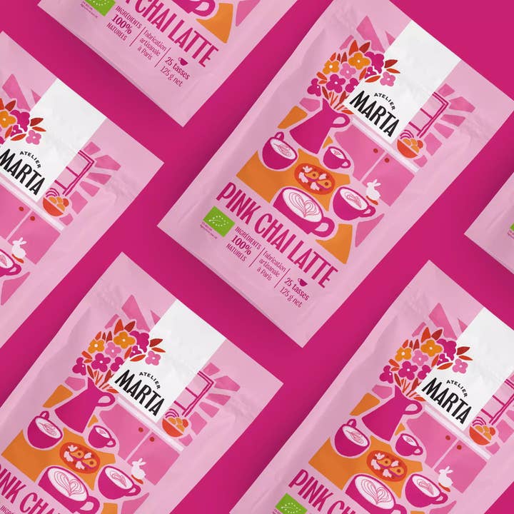 Atelier Marta - Wholesale Powdered Health Drink - Pink Chai Latte | physical and mental performance