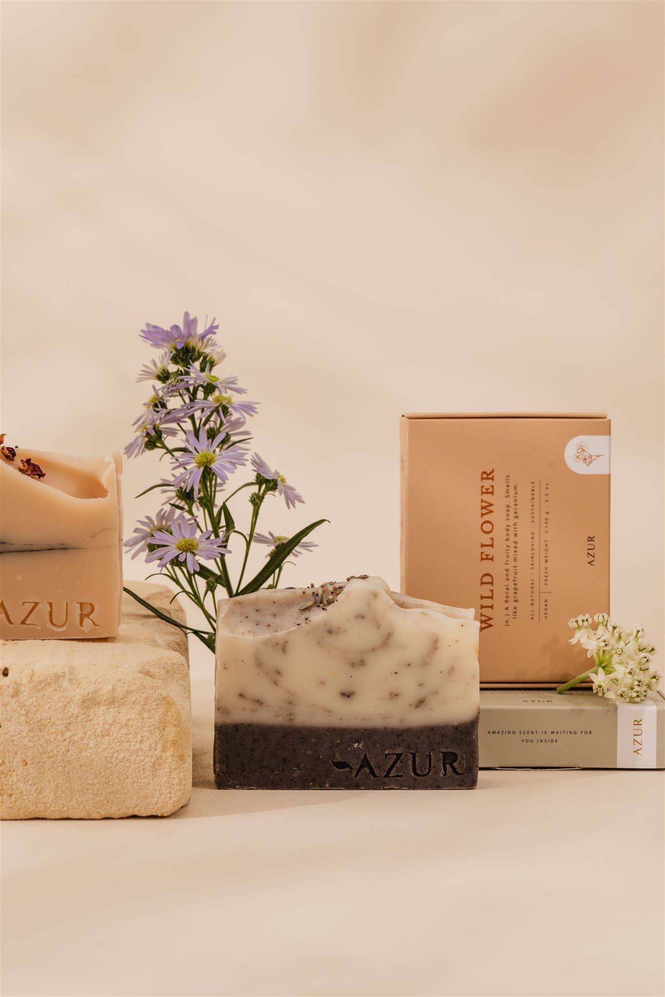 Azur Natural Bodycare BV - Wholesale Bar Soap - LAVENDER FIELDS | body bar | natural soap6