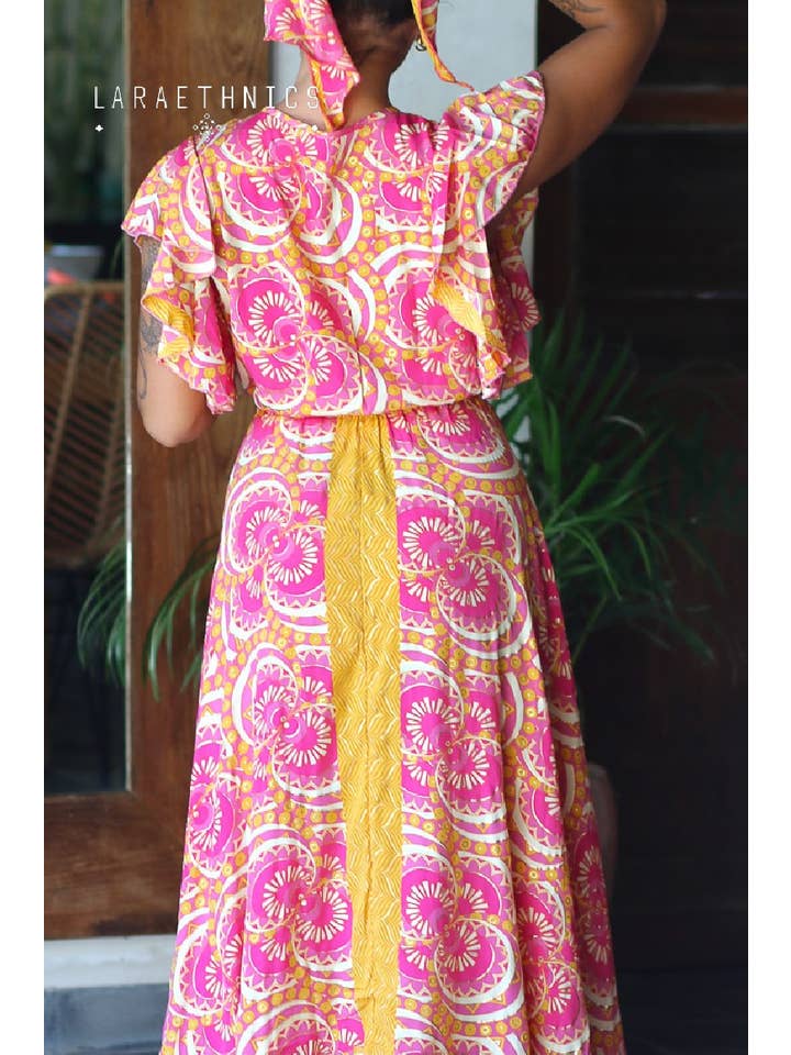 LARA ETHNICS - Wholesale Dress - Women's - LONG DRESS - CHLOE2