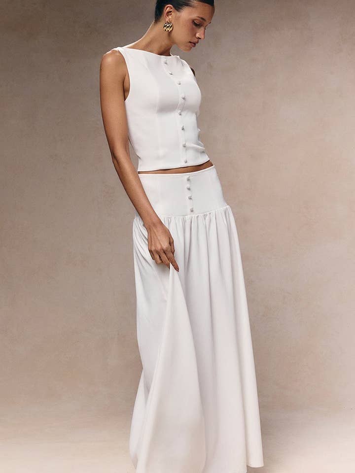 Saia comprida fluida - 8821 por atacado de Frime