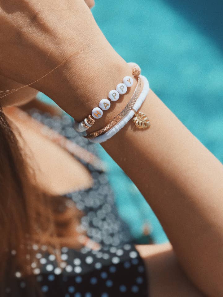 Victory - Pulseira heishi personalizável por atacado de The Happy Lab