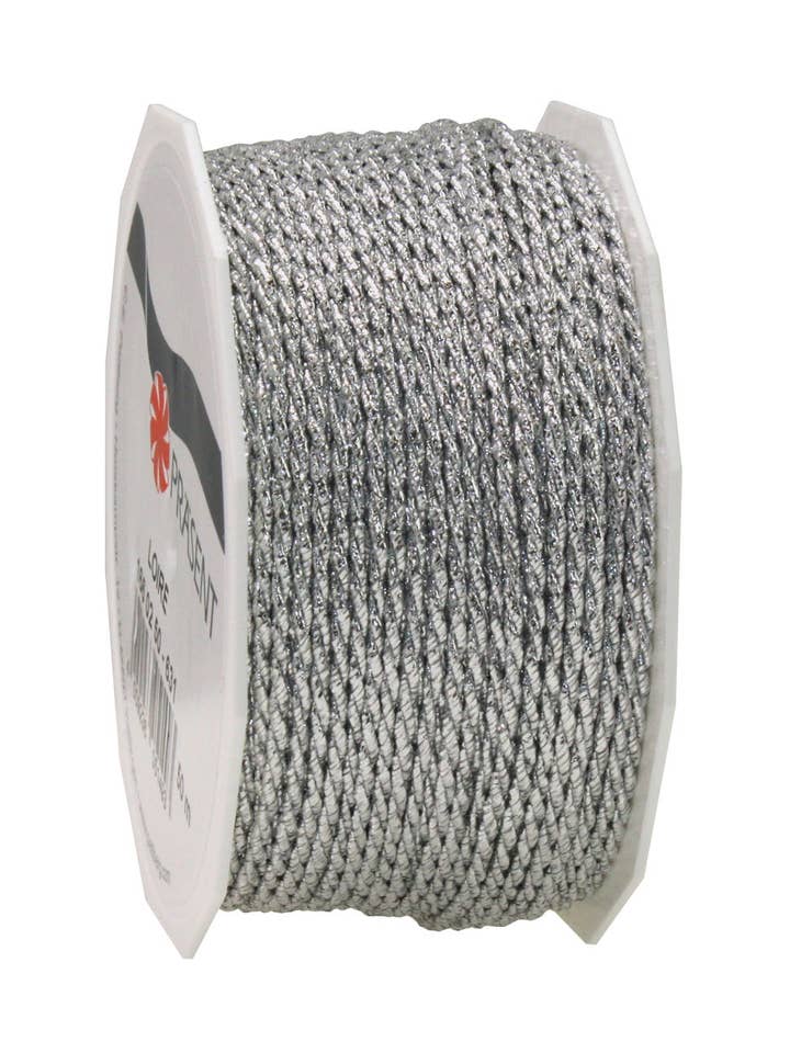 Cordon Loire 50 m rouleau 2 mm argent pour la vente par C.E. PATTBERG GmbH & Co. KG