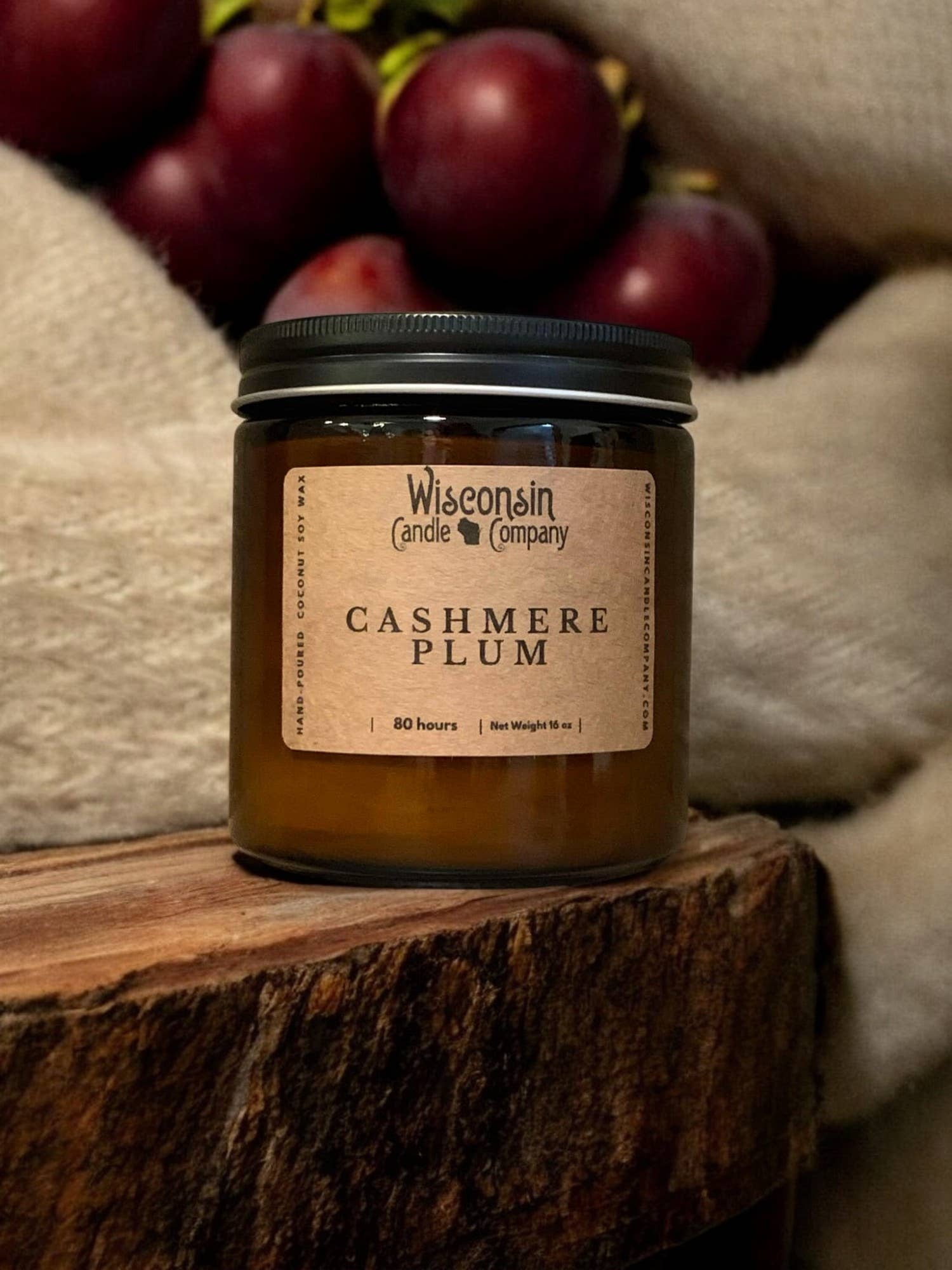 Wisconsin Candle Company - Vente Bougie en bocal - Cachemire Prune0