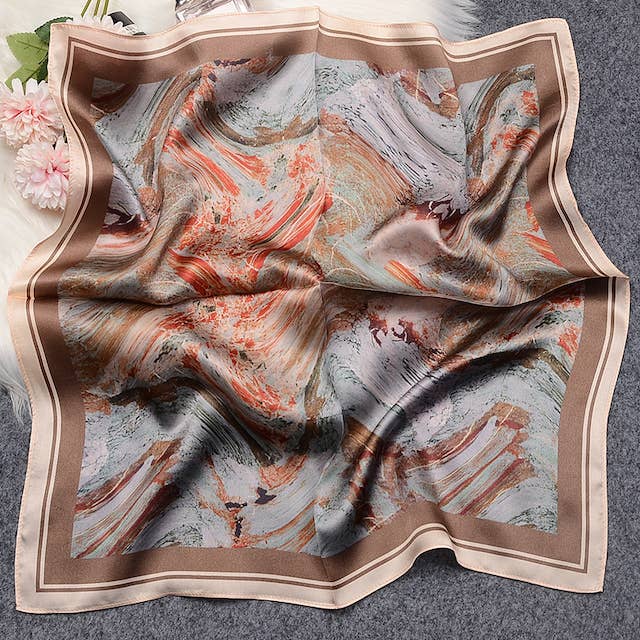 Pretty Persuasions - Wholesale Scarf - Women's - S25062 100% Silk Square Scarf (21"x21")