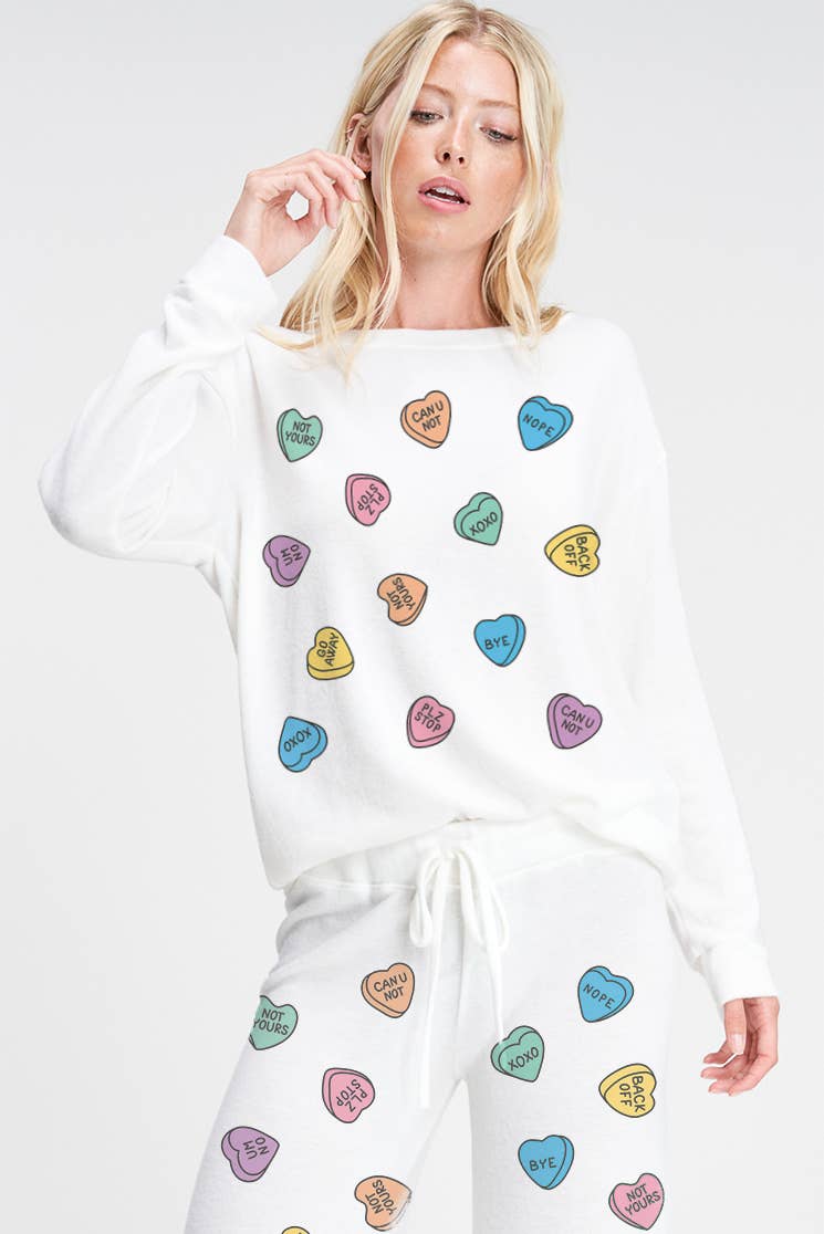 IVORY 51444-SU - VALENTINE LOUNGE WEAR SET for wholesale on Faire1