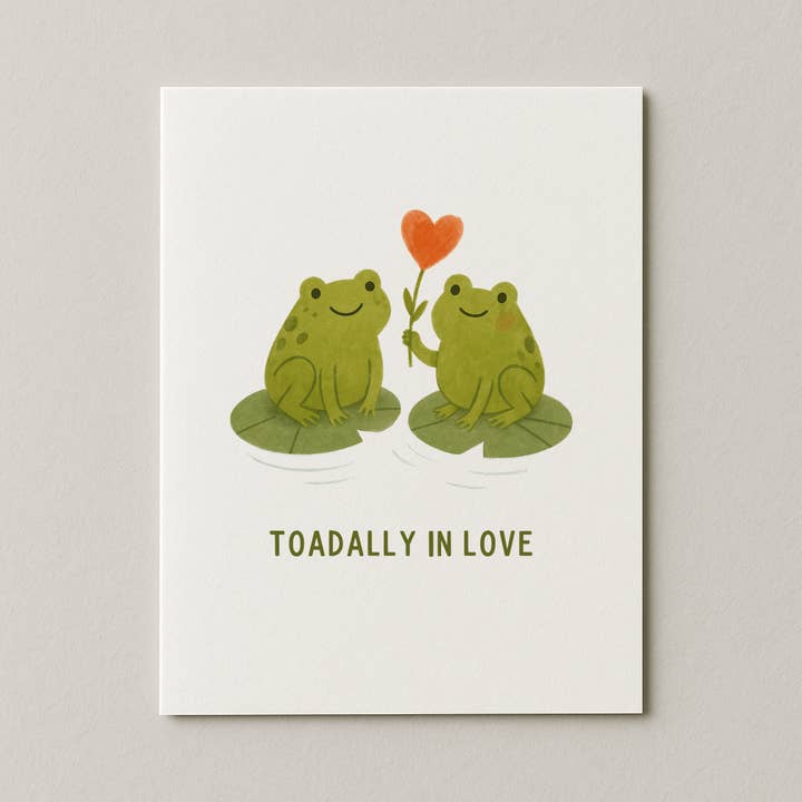 Krötig verliebt Valentinskarte | Wortspiel Froschliebe für den Großhandel von My Country Greetings