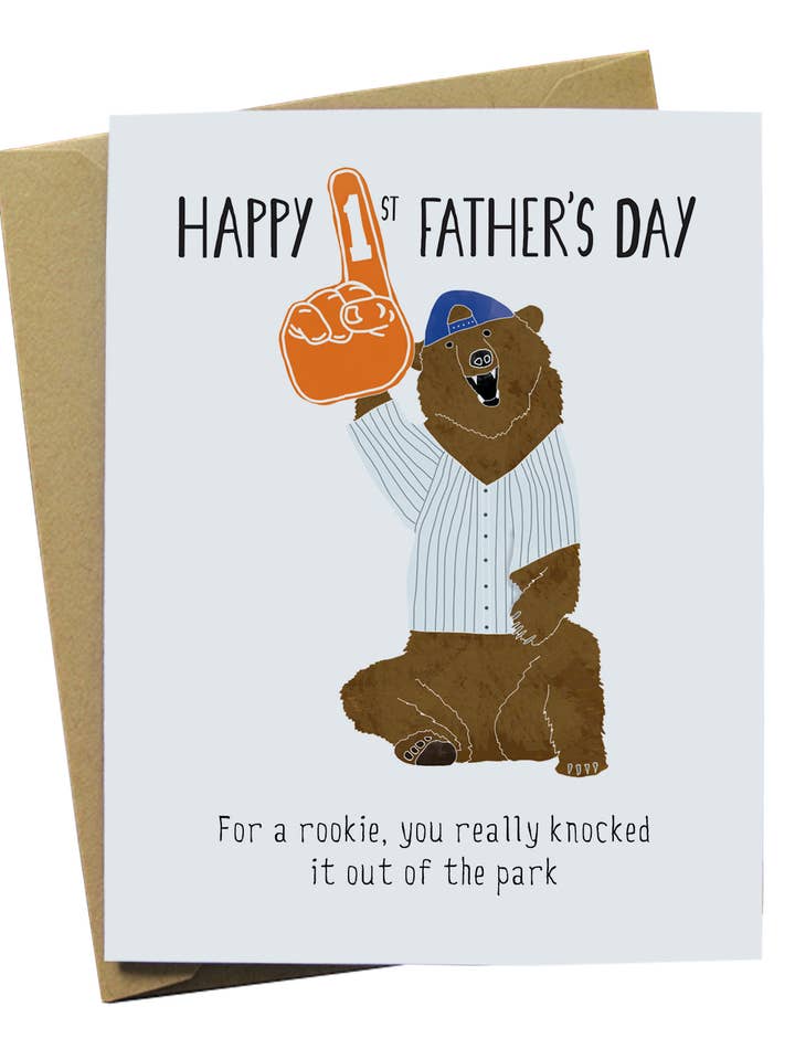 1ère carte de fête des pères pour la vente par Paper Wolf Design