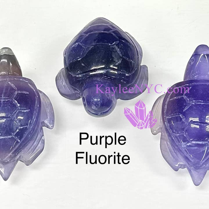 KayleeNYC - Wholesale Spiritual Stone/Crystal - 2.5β Hand Carved Natural Crystal Sea Turtles2