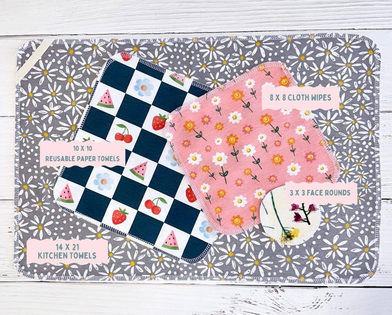 Porter Lee's - Wholesale Paper Towels - Reusable Paper Towels--Stamped Grove6