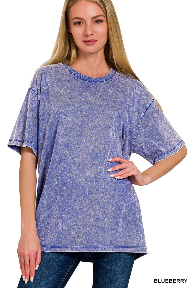 42POPS – wholesale T-shirt – women's – "._ SI-25351 Vintage Washed Short Sleeve Top As shown26