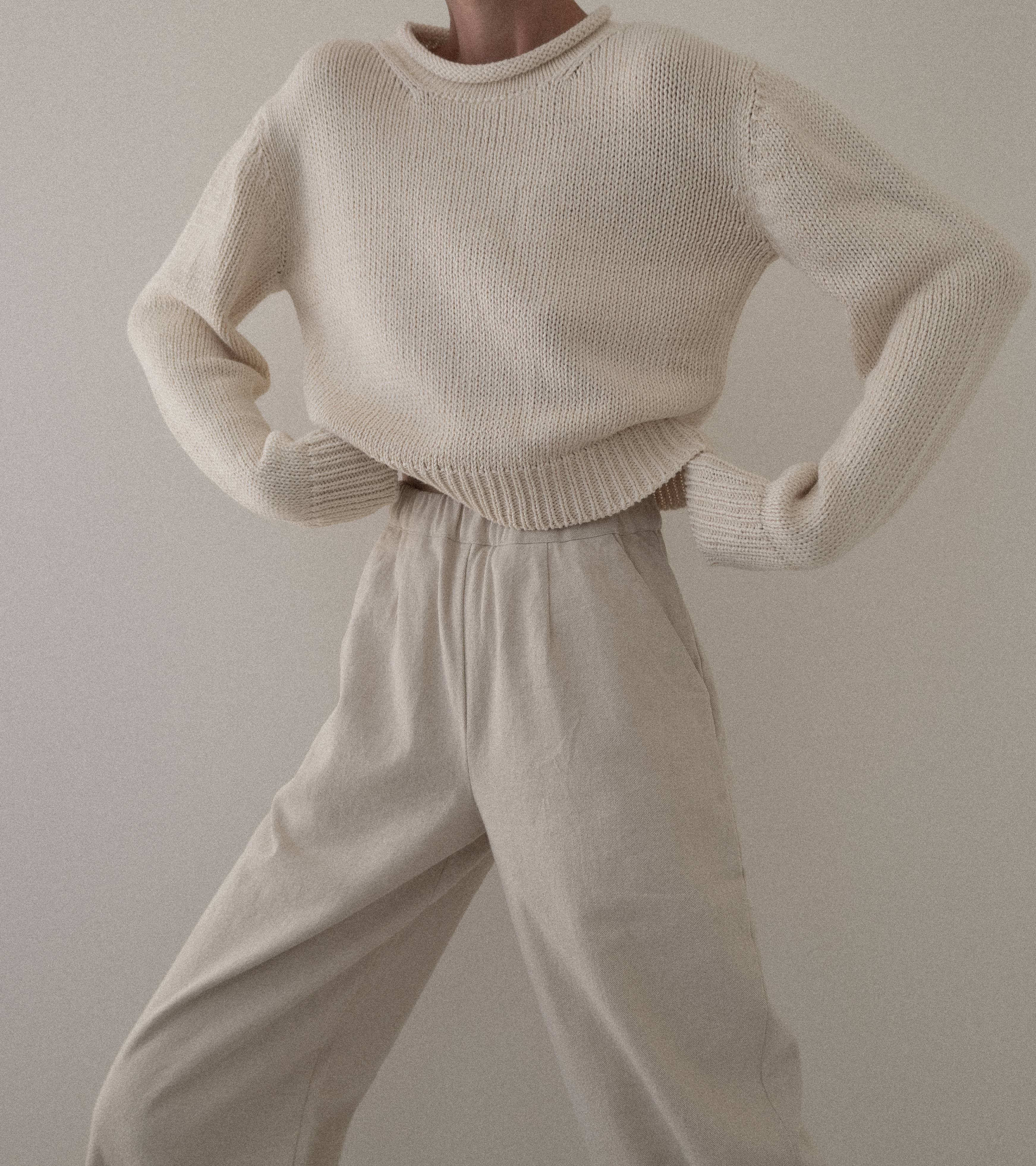 LAUDE the Label - Wholesale Knit Sweater - Women's - Mare Rolled Neck Sweater - Ivory4