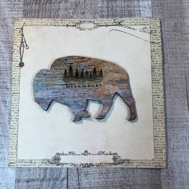 Buffalo/Bison Shaped Magnet, Resort souvenir for wholesale by GP Originals