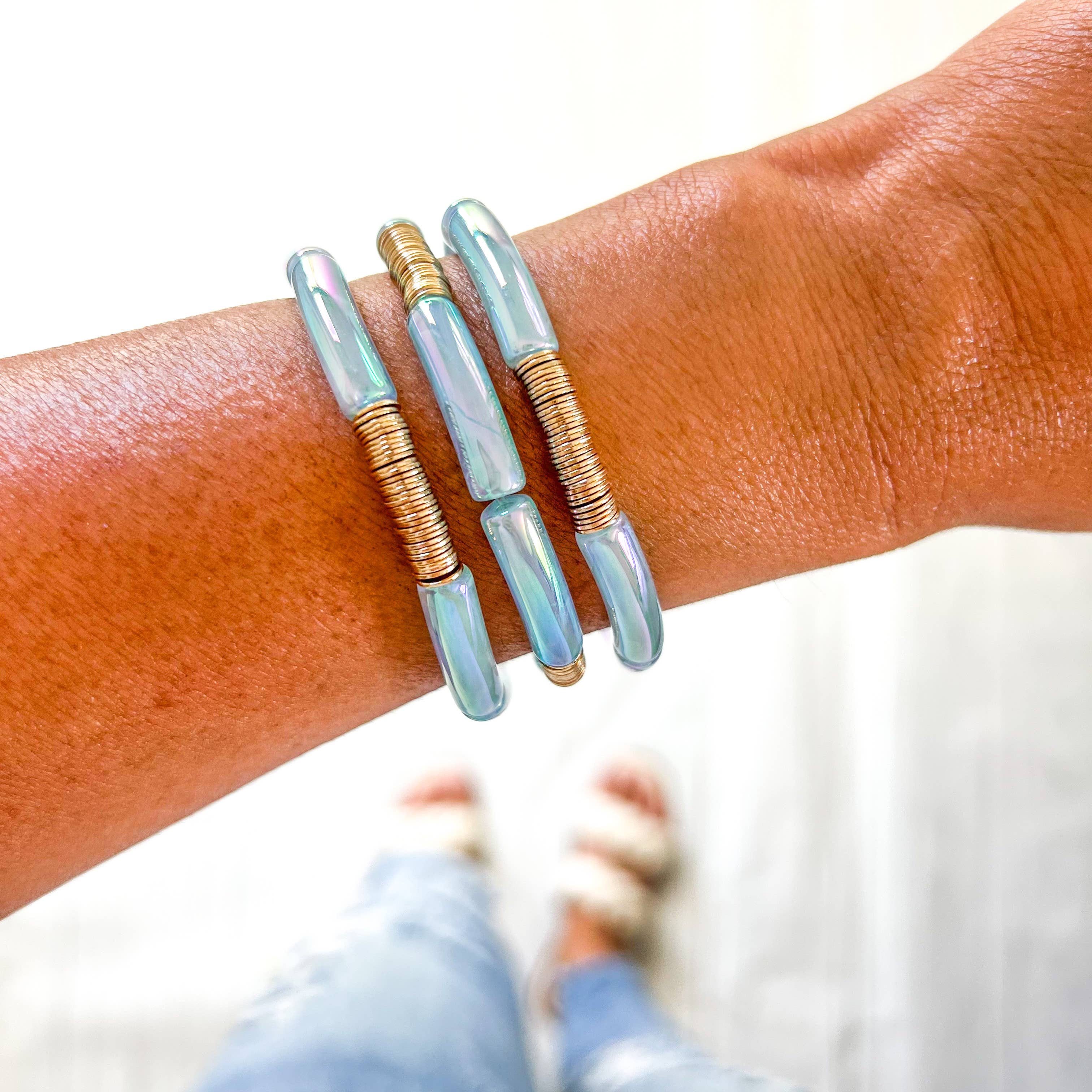 Savvy Bling - Wholesale Beaded Bracelet - Metallic Tube Bracelets103