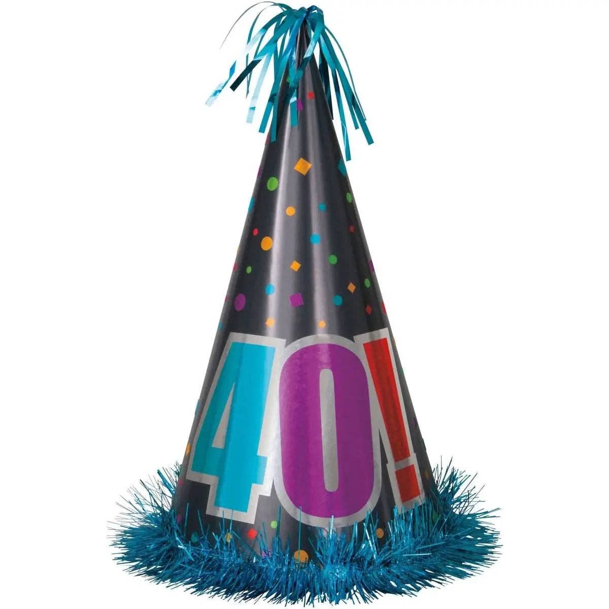 Party Expo, LLC – wholesale Party hat/crown – Birthday Cheer - 40th Birthday Cone Party Hat0