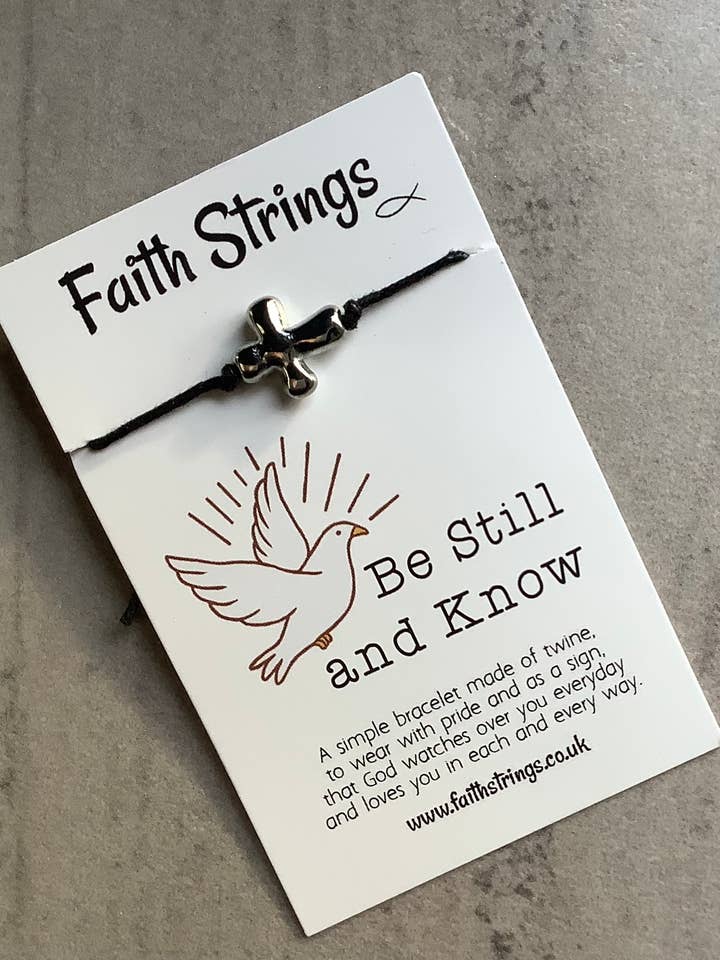 Be Still and Know Christian Faith String Wish Faith Bracelet for wholesale by Faithstrings
