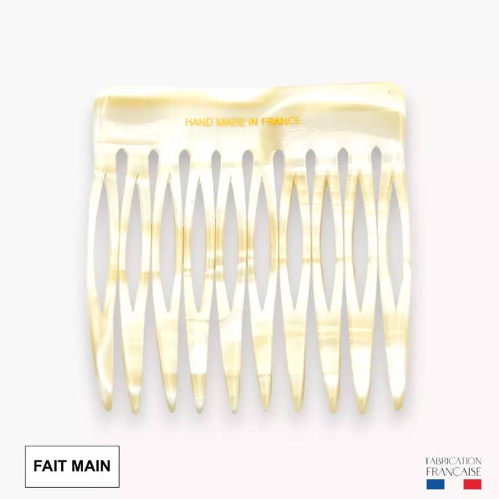 Pique et Pince - Wholesale Hair Accessories Set - Women's - 10-tooth hair comb - Alba - Handmade in France1