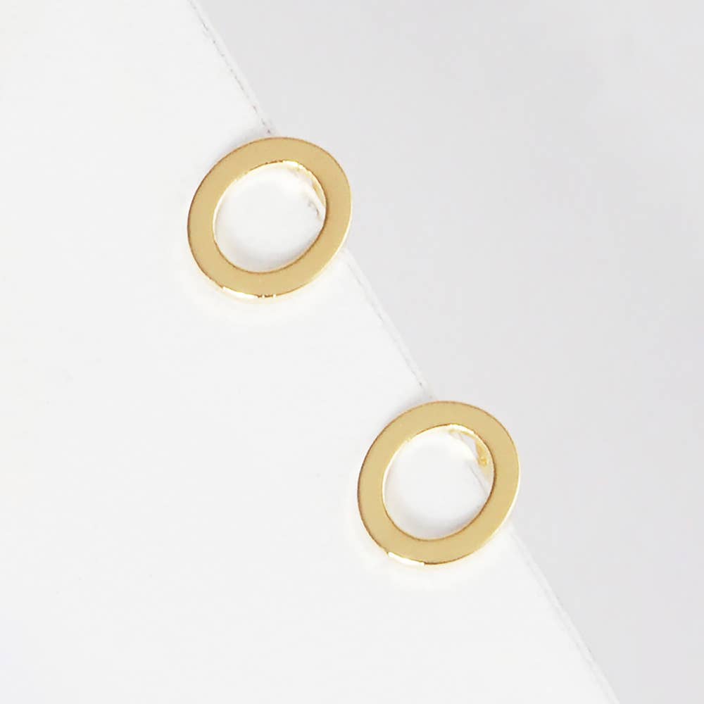 Sensibling Corp. - Wholesale Stud/Post Earrings - Gold Dipped Metal Initial Monogram Stud Earrings28