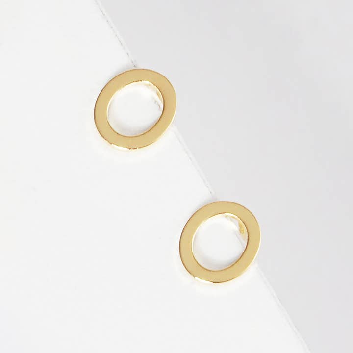 Sensibling Corp. - Wholesale Stud/Post Earrings - Gold Dipped Metal Initial Monogram Stud Earrings28