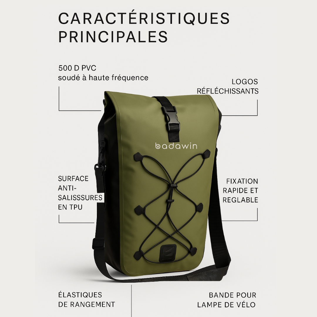 BADAWIN – wholesale Biking accessories – Hind Green 25/30L 2in1 Luggage Bike Bag 6