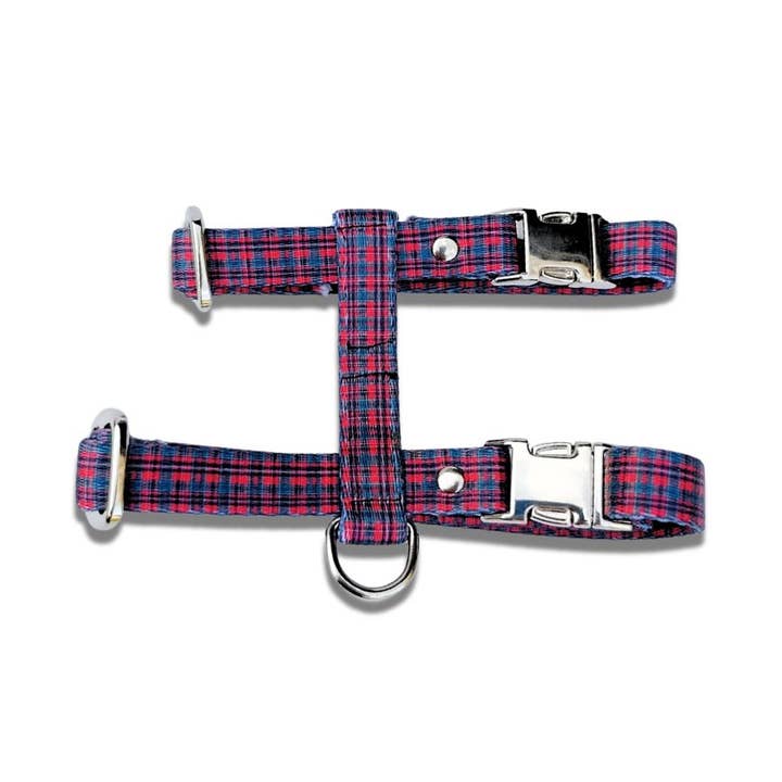 Arnés para gato con estampado de tartán escocés para venta al por mayor de Stylidog