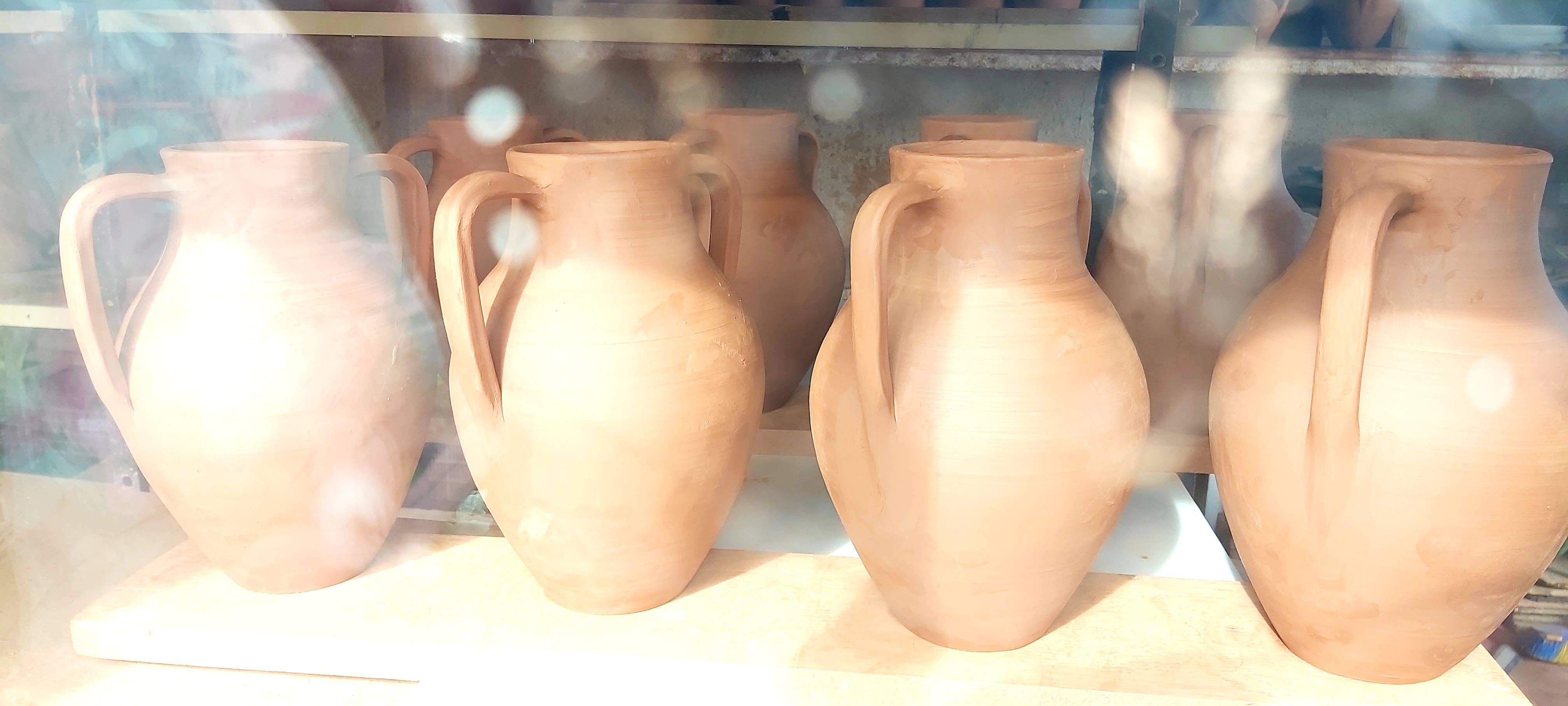 Cerámica Roca Caus - Wholesale Vase - White and terracotta vase.9