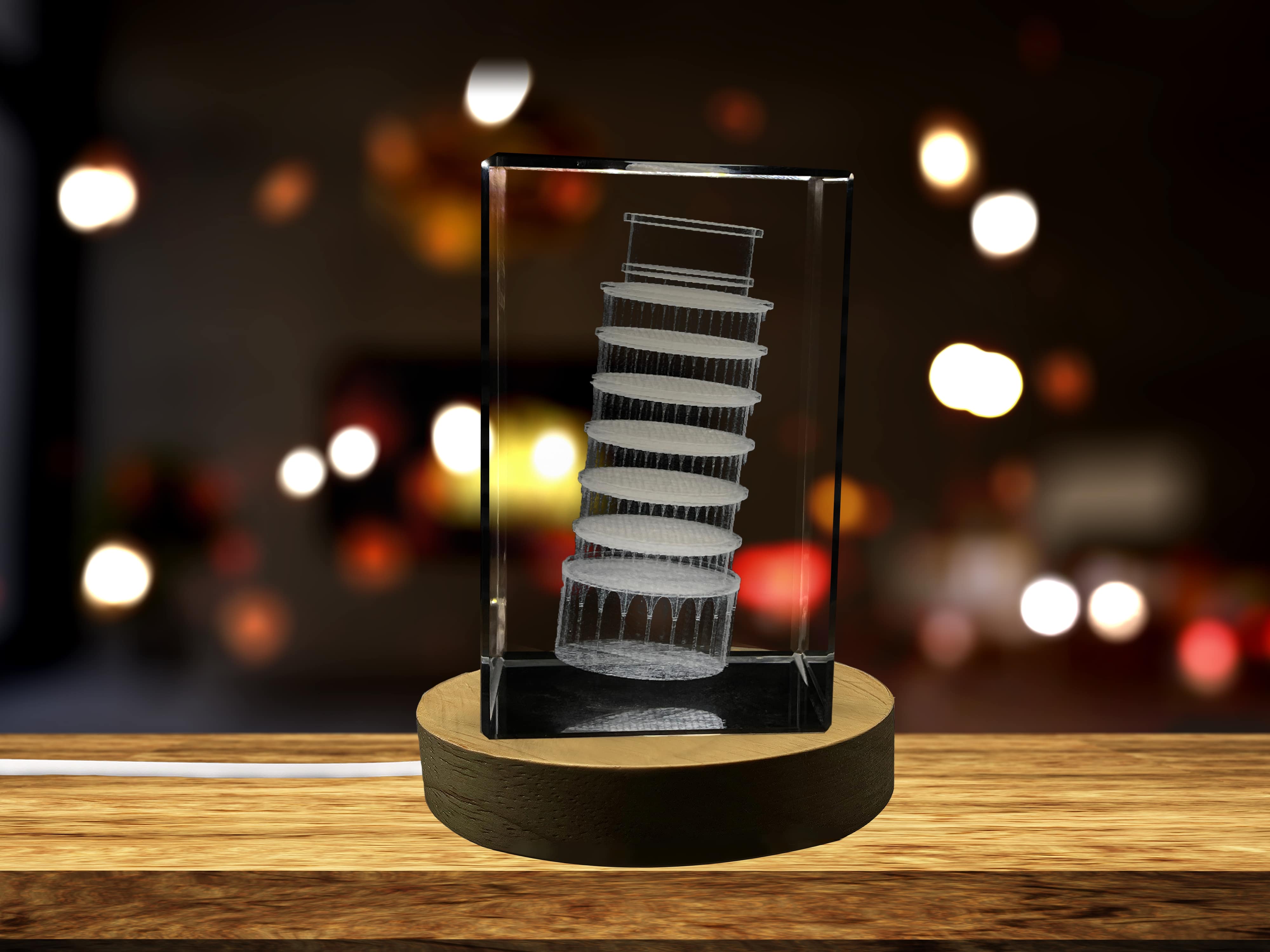 AB Crystal Collection - Wholesale Decorative Tabletop Object - Recognition Tower Architecture 3D Engraved Crystal Souvenir0