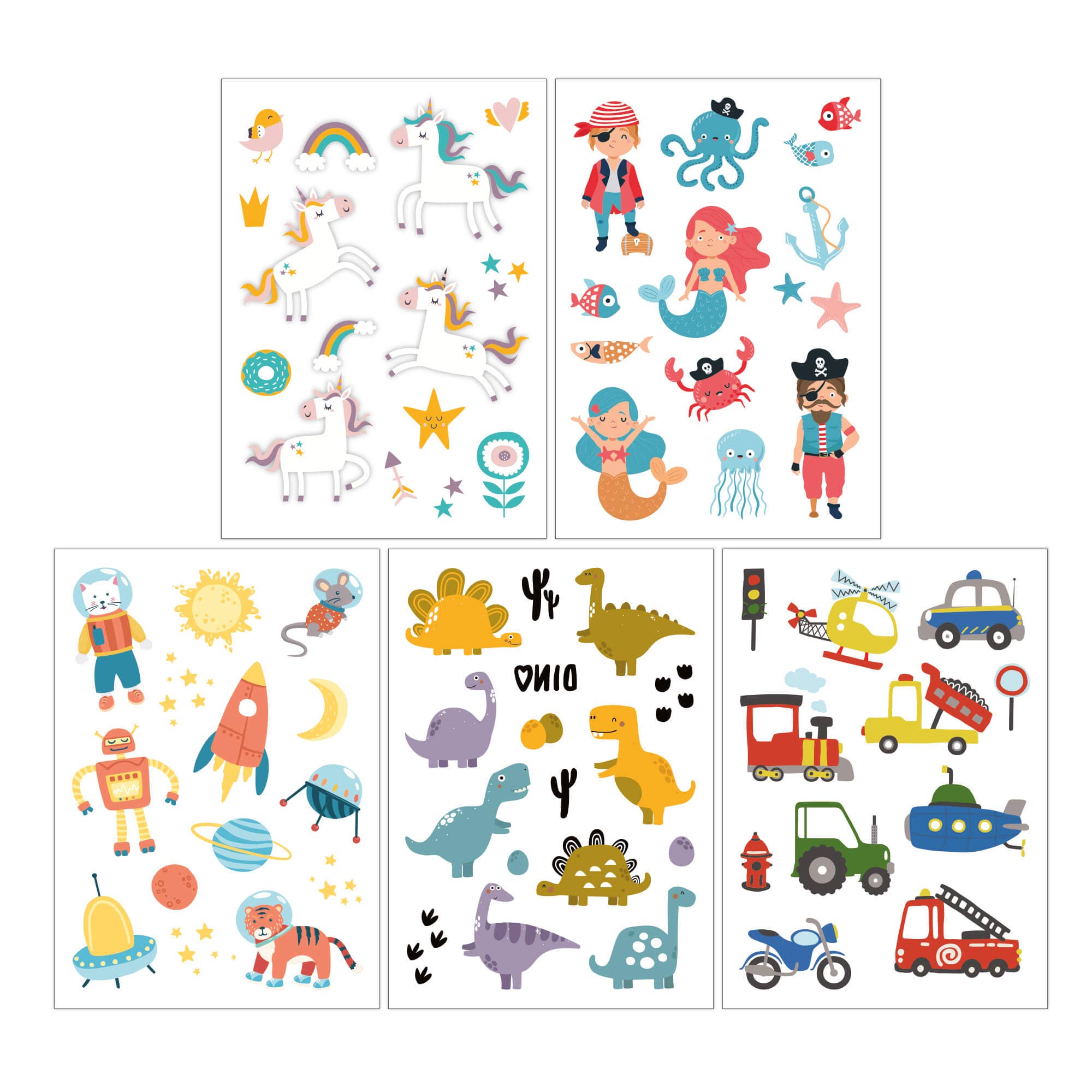 Mal Mich Bunt – Großhandel Temporäres Tattoo – Kinder – Kindertattoos Fantasie & Entdecker2