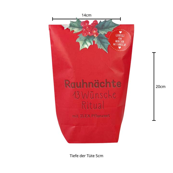 Wunderle GmbH - Wholesale Meditation Supplies - Rauhnächte 13 Wishes Ritual Surprise Bag with ILEX Planting Set5