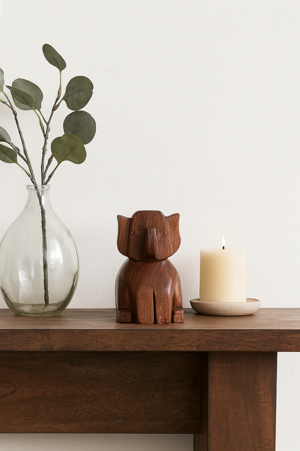 Matr Boomie Fair Trade - Wholesale Hoesjes voor (zonne)brillen - Uniseks - Trunk Up Elephant brillenhouder - met de hand gesneden hout3