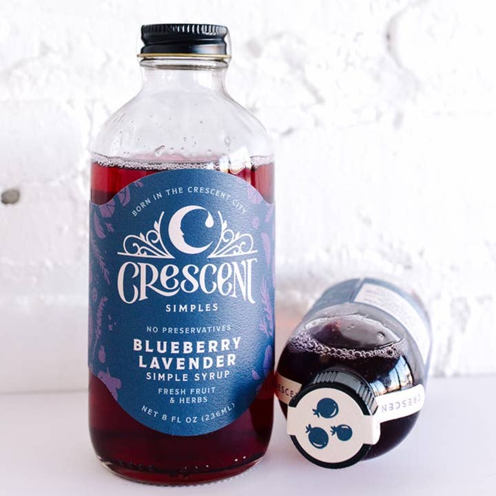 Blueberry Lavender Simple Syrup for wholesale by Crescent Simples