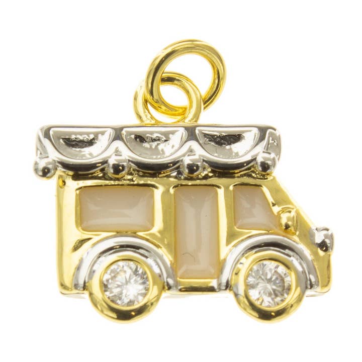 Overlanding Enthusiast Gold Charm for Necklace CPG031 for wholesale by Jewel Pledge