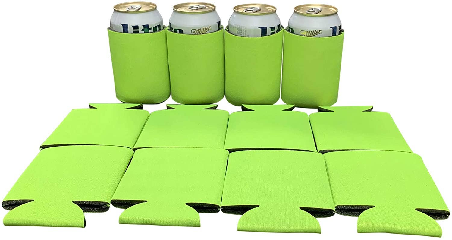 KP Kool Products - Wholesale Drink Huggers & Koozies - Blank Beer Can Cooler Sleeves, Plain Collapsible Soda Cover Coolies23